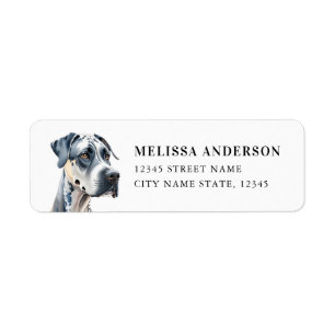 Great Dane Return Address Label