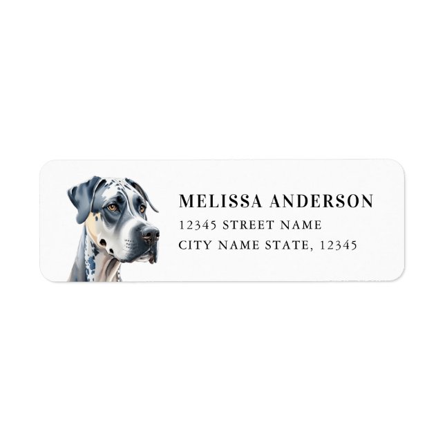 Great Dane Return Address Label (Vorne)