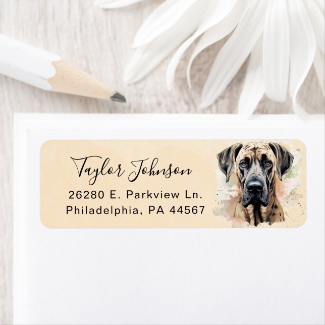 Great Dane Return Address Label (Insitu)