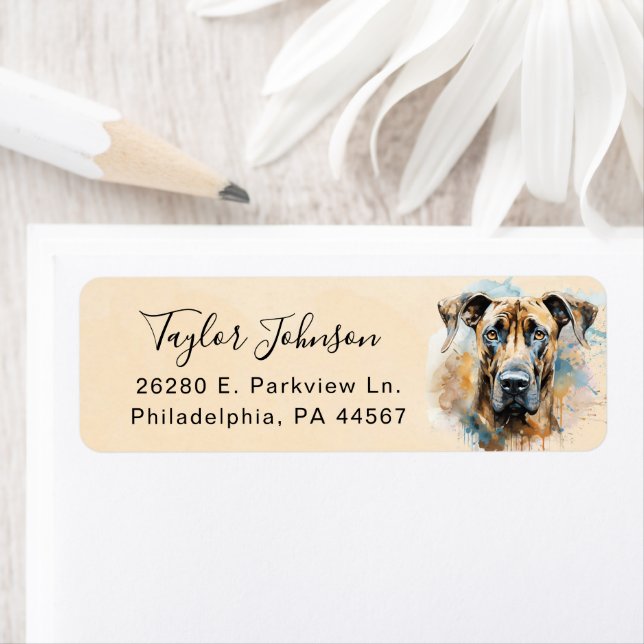 Great Dane Return Address Label (Insitu)