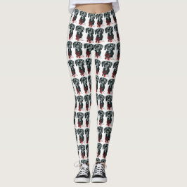 Great Dane (Schwarz) Weihnachten Leggings
