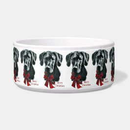 Great Dane (Schwarz) Weihnachten Napf