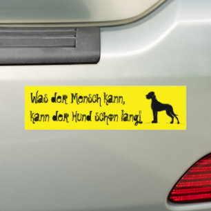 Great Dane schwarze Silhouette Auto-Stoßstangenten Autoaufkleber