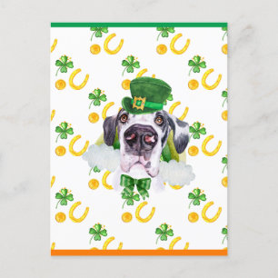 Great Dane Shamrock St. Patricks Day Feiertagspostkarte