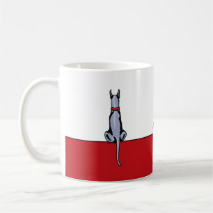 Great Dane Sit Blue Coffee Tasse
