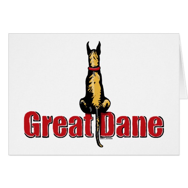 Great Dane Sit Brindle (Vorderseite (Horizontal))