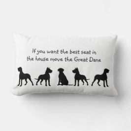 Great Dane Spaß Bester Platz im Haus Hunde Tier Ti Lendenkissen