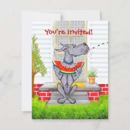 Great Dane SPIT Blue Einladung