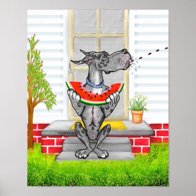 Great Dane SPIT Merle Poster (Vorne)