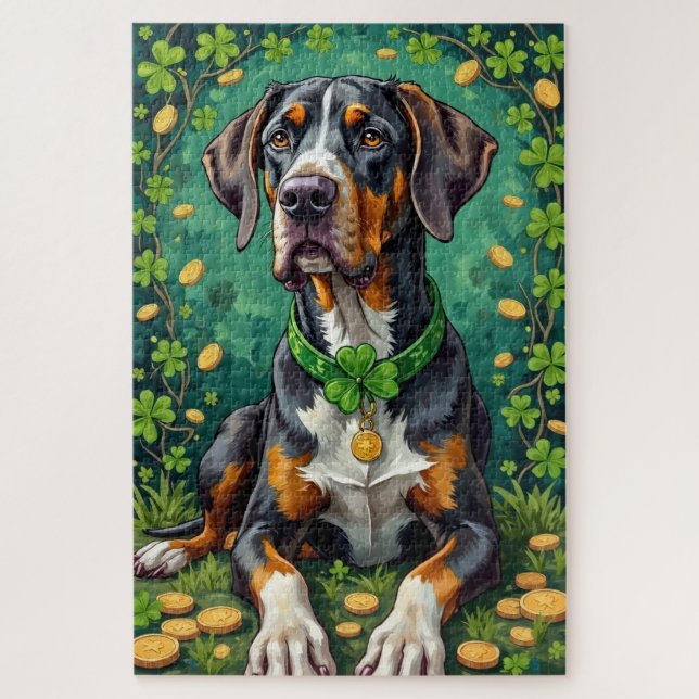 Great Dane St Patrick’s Day Glückshund (Vertikal)