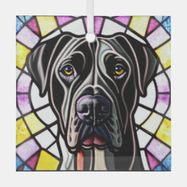 Great Dane "Stached Glass" Ornament Aus Glas
