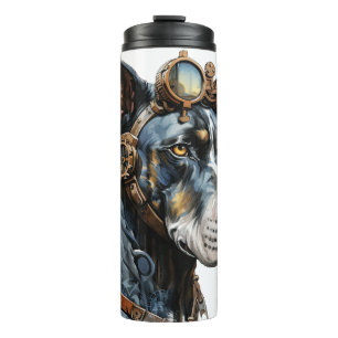 Great Dane Steampunk-Hund Thermosbecher