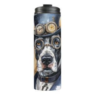 Great Dane Steampunk-Hund Thermosbecher