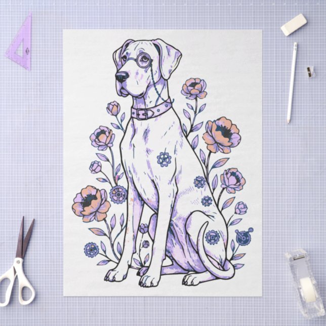 Great Dane Steampunk  Seidenpapier (Basteln)