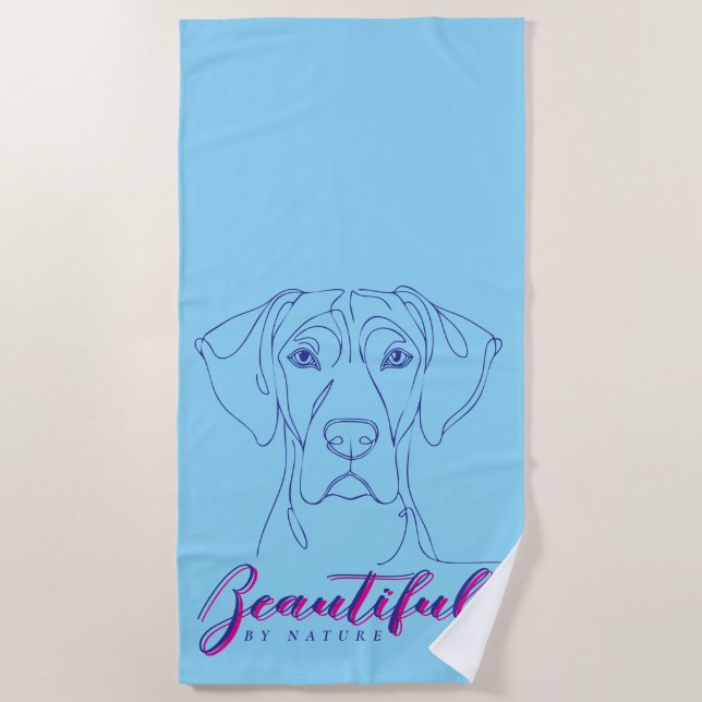 Great Dane Steampunk   Strandtuch (Vorderseite)
