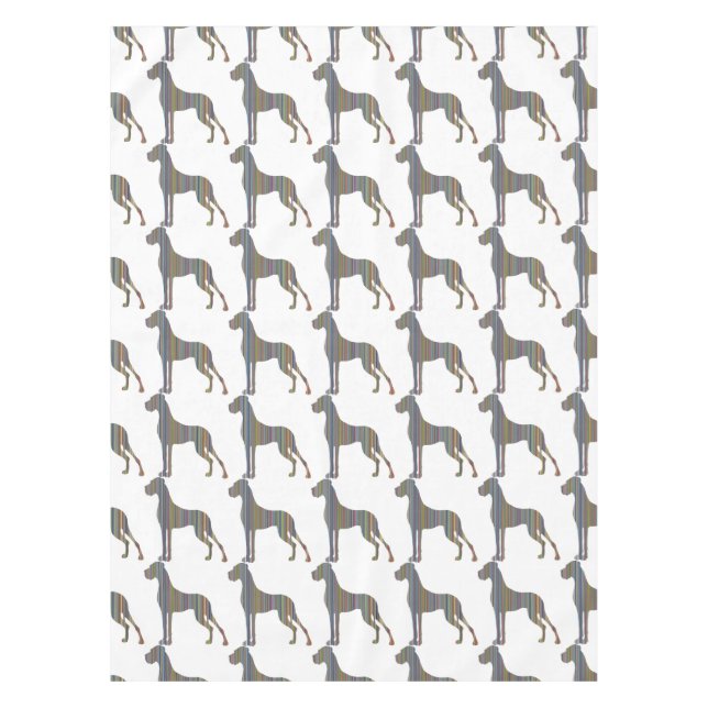 Great Dane Streifen Tischdecke (Vorderseite)