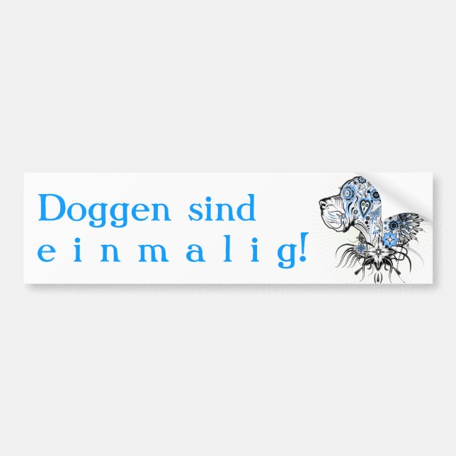 Great Dane Tattoo Style Autoaufkleber (Vorne)