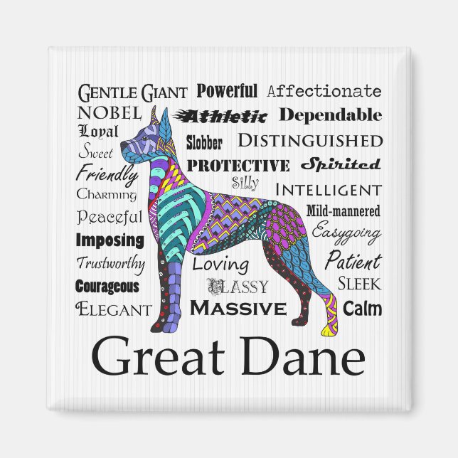 Great Dane Tracks Magnet (Vorne)