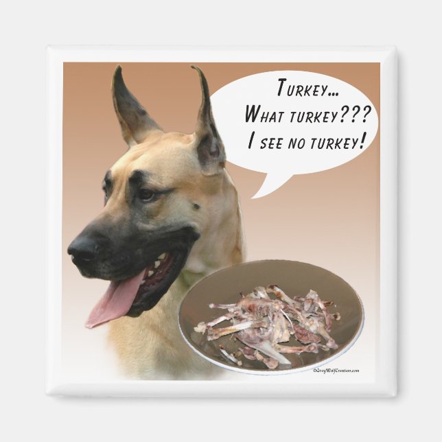 Great Dane Turkey Magnet (Vorne)