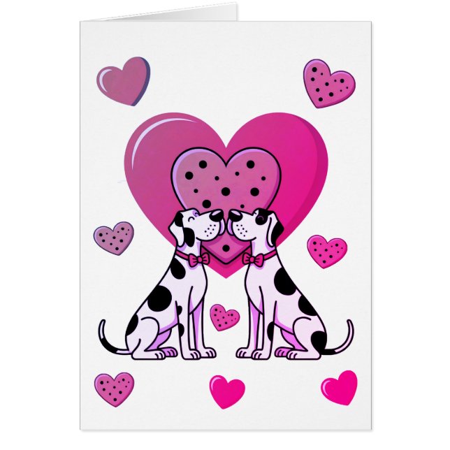 Great Dane Valentinstagkarte  (Vorne)