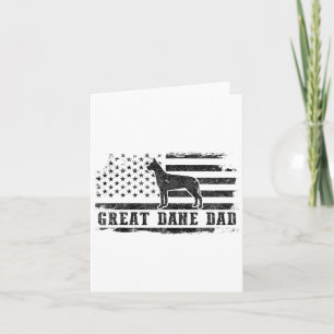 Great Dane Vater erschüttert amerikanische Flagge Karte