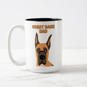 Great Dane Vater T-Shirt Zweifarbige Tasse