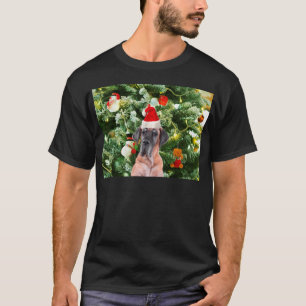 Great Dane w Christmas Tree Geschenkboxen Weihnach T-Shirt