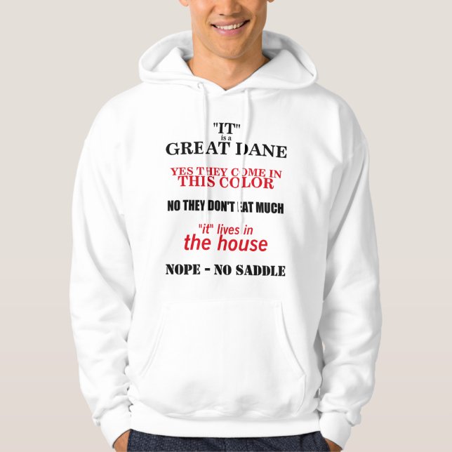 Great Dane Walking Antworten Hoodie (Vorderseite)