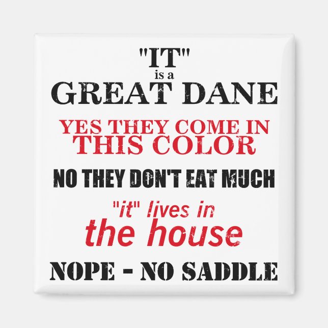 Great Dane Walking Antworten Magnet (Vorne)