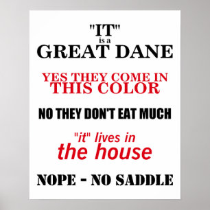 Great Dane Walking Antworten Poster
