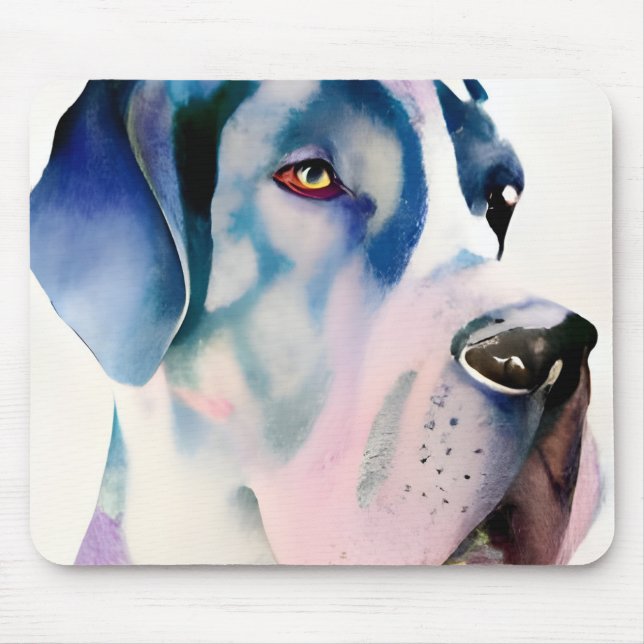 Great Dane Watercolor Mousepad (Vorne)