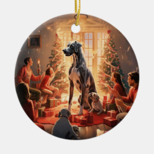Great Dane Weihnachten, Hundedenkengeschenk, Hunde Keramik Ornament