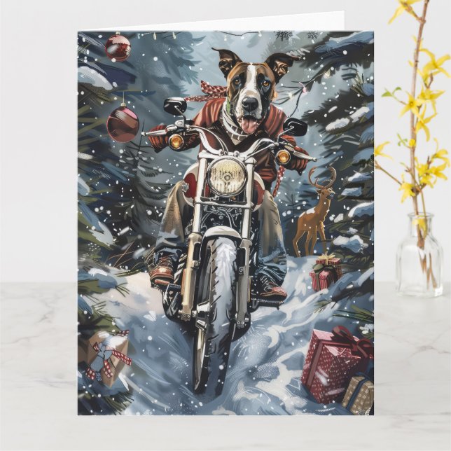 Great Dane Weihnachten Karte (Gelbe Blume)