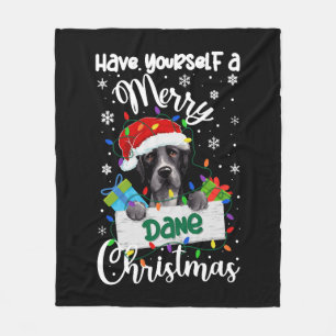 Great Dane Weihnachten Party Great Dane Xmas Gesch Fleecedecke