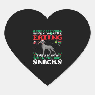Great Dane Weihnachts Spaß Klassischer T - Shirt Herz-Aufkleber