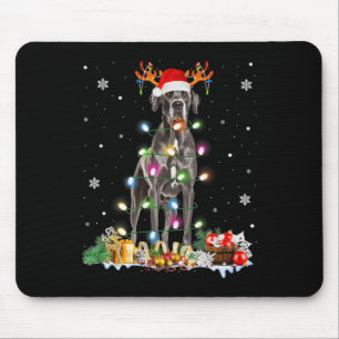 Great Dane Weihnachts-Weihnachtsmannmütze Fairy Li Mousepad