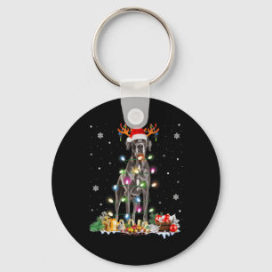 Great Dane Weihnachts-Weihnachtsmannmütze Fairy Li Schlüsselanhänger