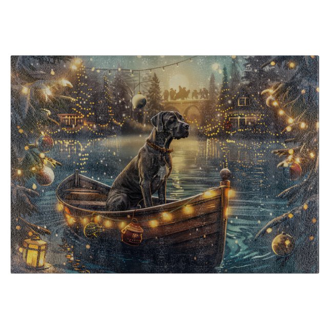 Great Dane Weihnachtsfest Reise Schneidebrett (Vorderseite)