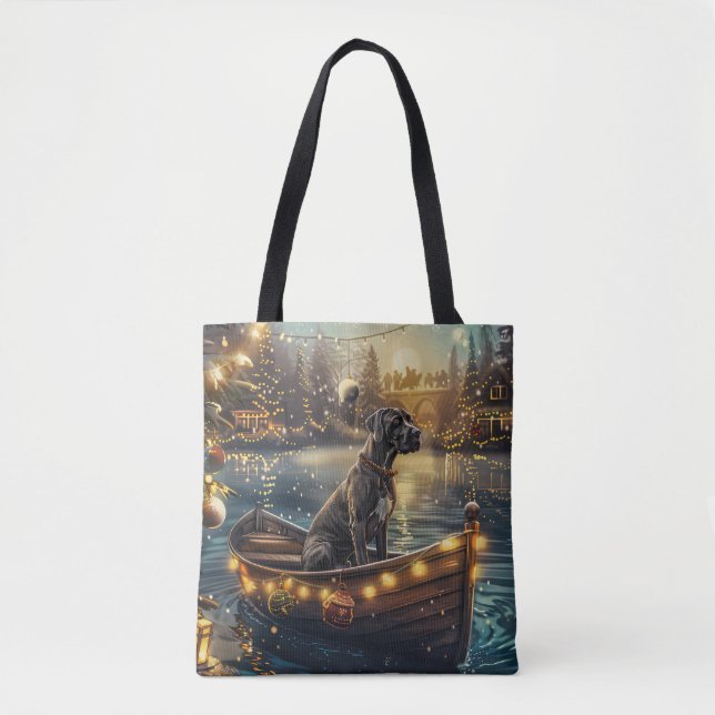 Great Dane Weihnachtsfest Reise Tasche (Vorderseite)
