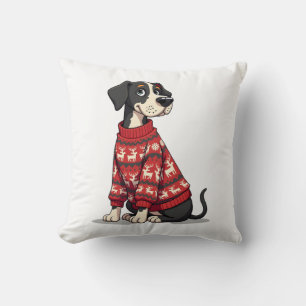 Great Dane Weihnachtspulli Kissen