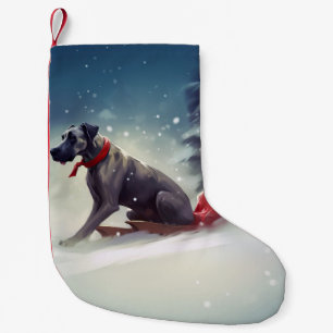 Great Dane Weihnachtsschnee Winter Kleiner Weihnachtsstrumpf