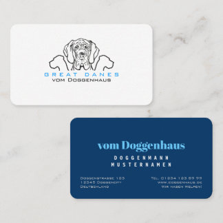 Great Danes Business Cards Visitenkarte