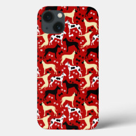 Great Danes Dog Pattern Harlequin Case-Mate iPhone Hülle