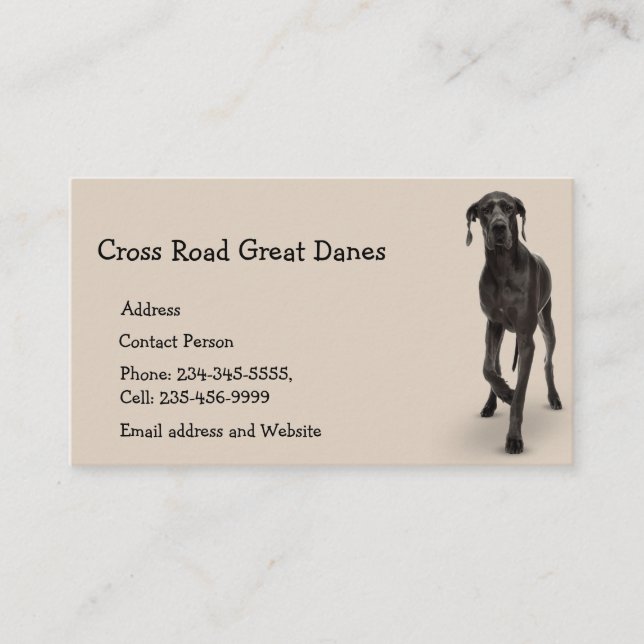 Great Danes Dog Pet Animal Business Card Magnet Visitenkarte (Vorderseite)