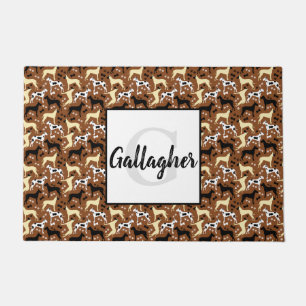 Great Danes Monogram Nachname Doormat Fußmatte