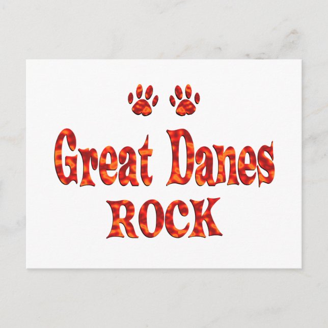 Great Danes Rock Postkarte (Vorderseite)
