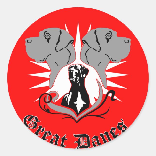 Great Danes Sticker (Vorderseite)