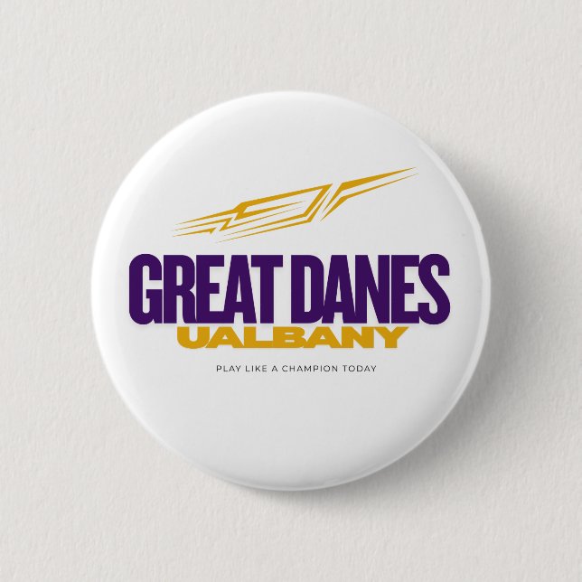Great Danes UAlbany - Uni Baseball Spirit Button (Vorderseite)