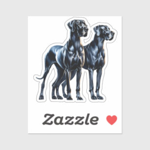 Great Danes Watercolor Aufkleber