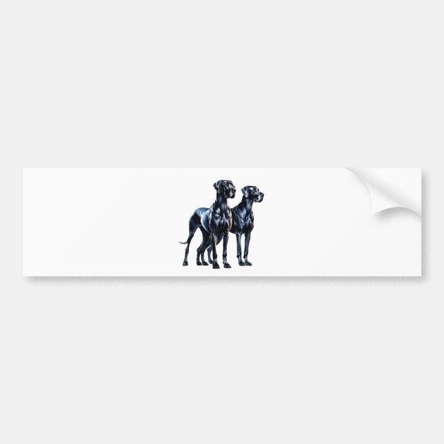 Great Danes Watercolor Autoaufkleber (Vorne)